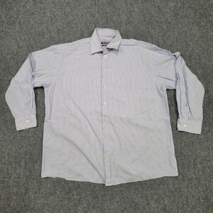 Unlisted Kenneth Cole Shirt Mens 2XL Blue Check Button Dress‎ Shirt Classic Fit
